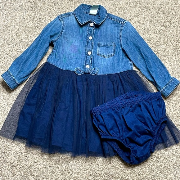 OshKosh B'gosh Other - OshKosh B’Gosh Tulle Long Jean Dress
